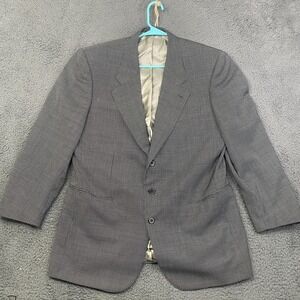 Ravazzolo Blazer Mens 52R Gray Houndstooth Virgin Wool Made in Italy Barcelino